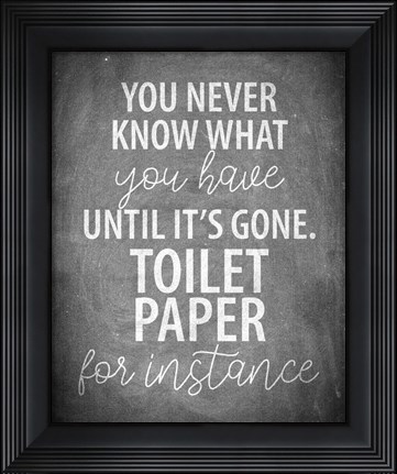 Framed Bathroom Chalkboard 5 Print