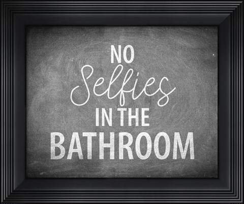 Framed Bathroom Chalkboard 6 Print