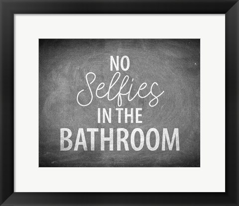 Framed Bathroom Chalkboard 6 Print