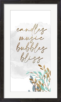 Framed Candles and Music 6 Print