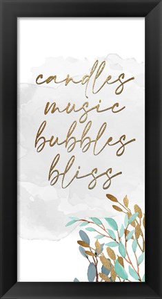 Framed Candles and Music 6 Print