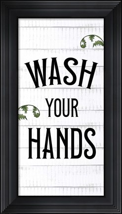 Framed Wash Your Hands Print