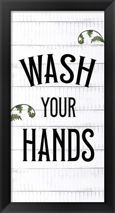 Framed Wash Your Hands Print