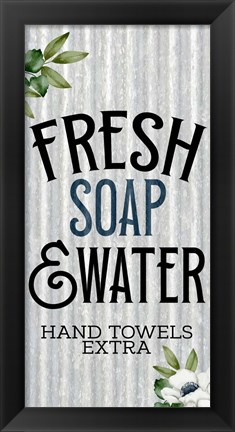 Framed Fresh Soap and Water Print