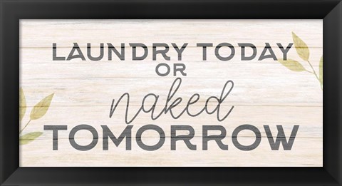 Framed Laundry or Naked Print