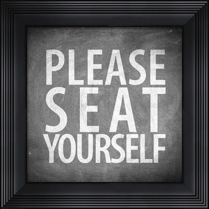 Framed Bathroom Chalkboard 1 Print