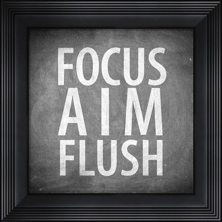 Framed Bathroom Chalkboard 2 Print