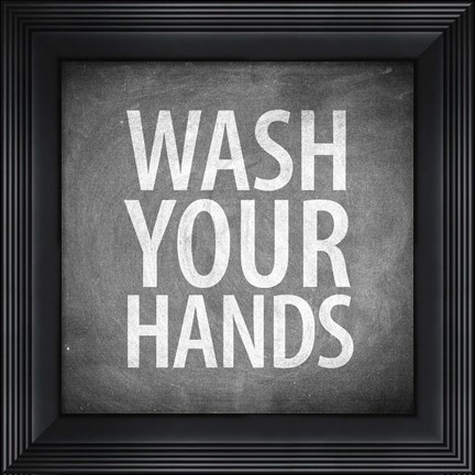 Framed Bathroom Chalkboard 3 Print
