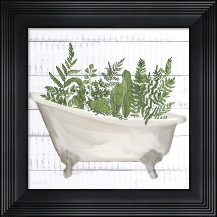 Framed Fern Bath 1 Print