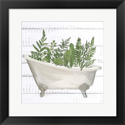 Framed Fern Bath 1 Print