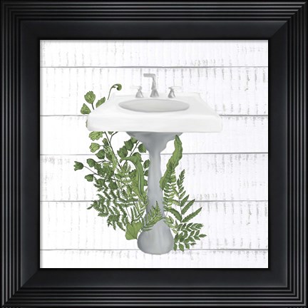 Framed Fern Bath 2 Print