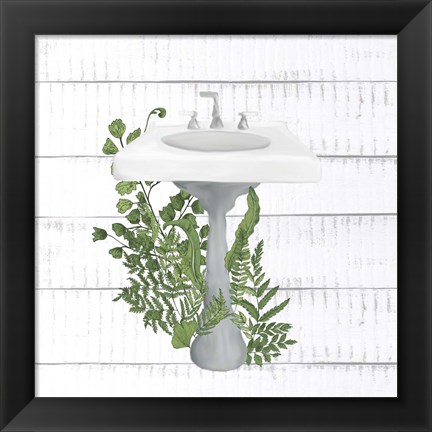 Framed Fern Bath 2 Print