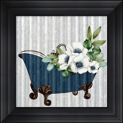 Framed Galvanized Bath 1 Print