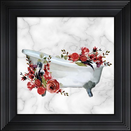 Framed Marble Bath 1 Print
