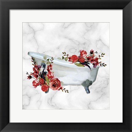 Framed Marble Bath 1 Print