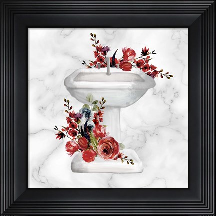 Framed Marble Bath 2 Print