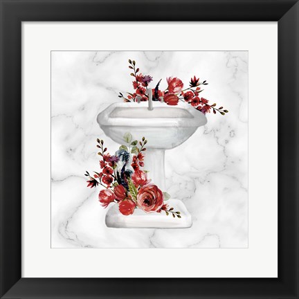 Framed Marble Bath 2 Print