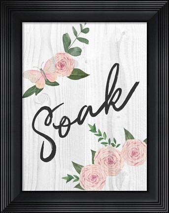 Framed Soak Florals 1 Print