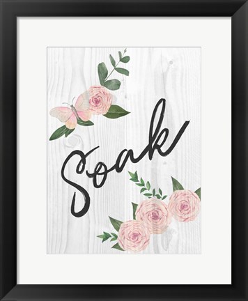 Framed Soak Florals 1 Print