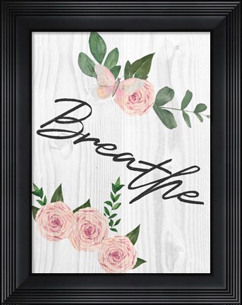 Framed Breathe Florals 1 Print