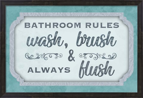 Framed Wash Brush Flush Print