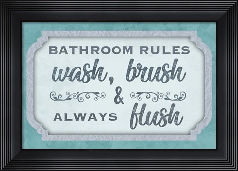 Framed Wash Brush Flush Print