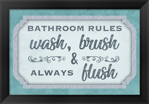 Framed Wash Brush Flush Print