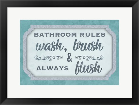 Framed Wash Brush Flush Print