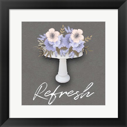 Framed Unwind Floral Sink 2 Print