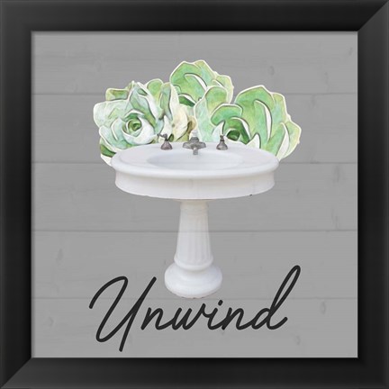 Framed Unwind Succulent Print