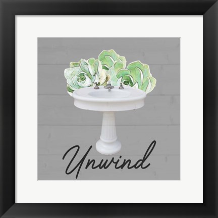 Framed Unwind Succulent Print