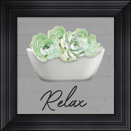 Framed Relaxed Succulent Print