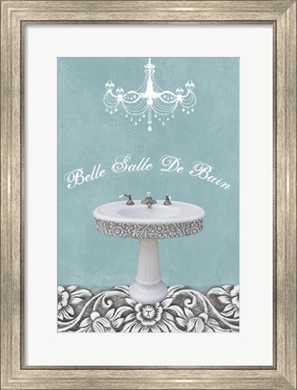 Framed Teal Sink Belle 1 Print