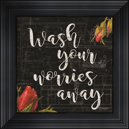 Framed Wash Worries Rose Print