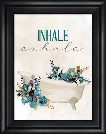 Framed Inhale Exhale Tub Print