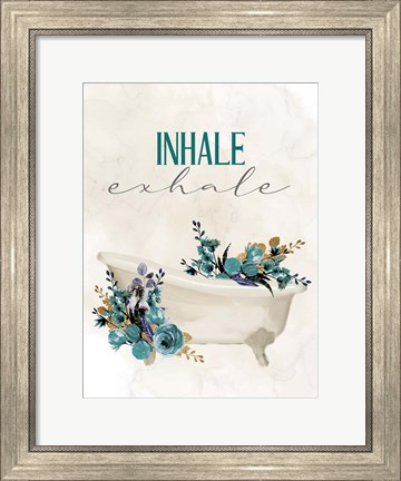 Framed Inhale Exhale Tub Print