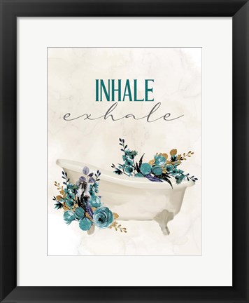 Framed Inhale Exhale Tub Print