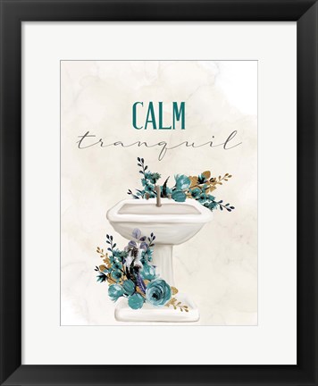 Framed Calm Tranquil Sink Print