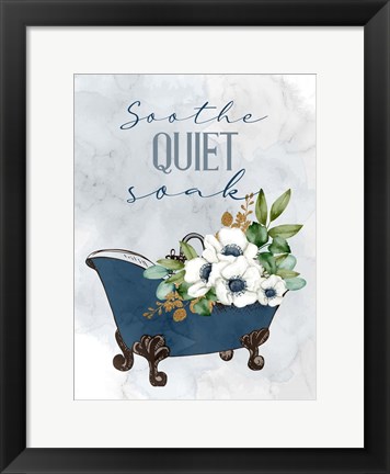 Framed Soothe Quiet Soak Tub Print