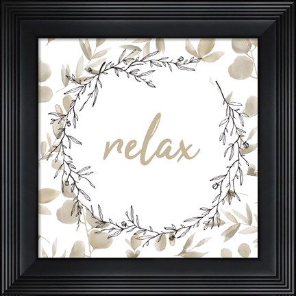 Framed Beige Bath 1 Print