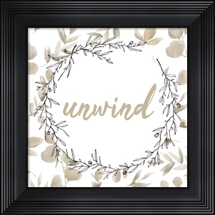 Framed Beige Bath 3 Print