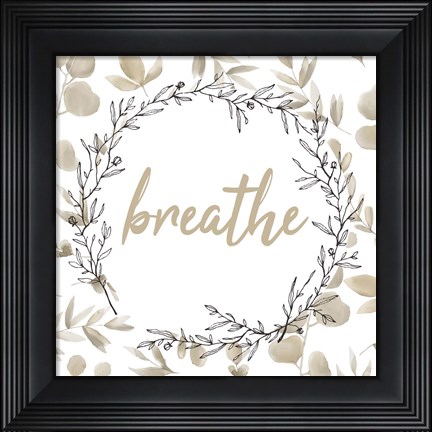 Framed Beige Bath 4 Print
