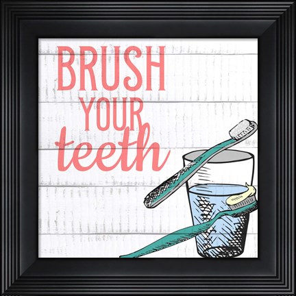 Framed Kids Bath 1 Print