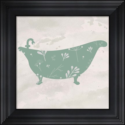 Framed Floral Bath Essentials 1 Print