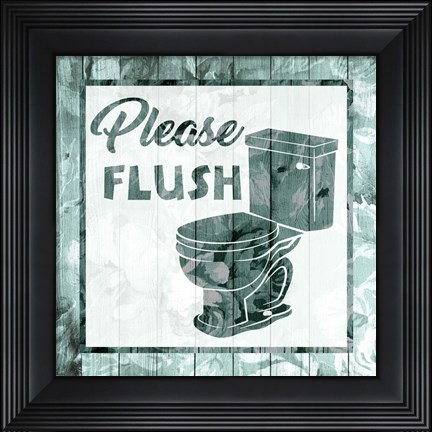 Framed Please Flush Print