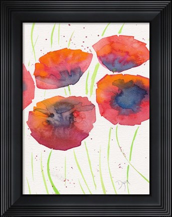Framed Poppies July 2 Print