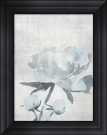 Framed Watercolor Blooms 1 2.0 Blue Print
