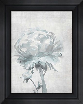 Framed Watercolor Blooms 2 2.0 Blue Print