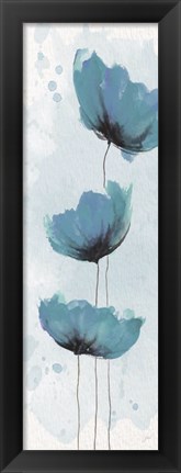 Framed Blue Poppies 1 Print