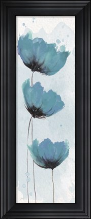 Framed Blue Poppies 2 Print